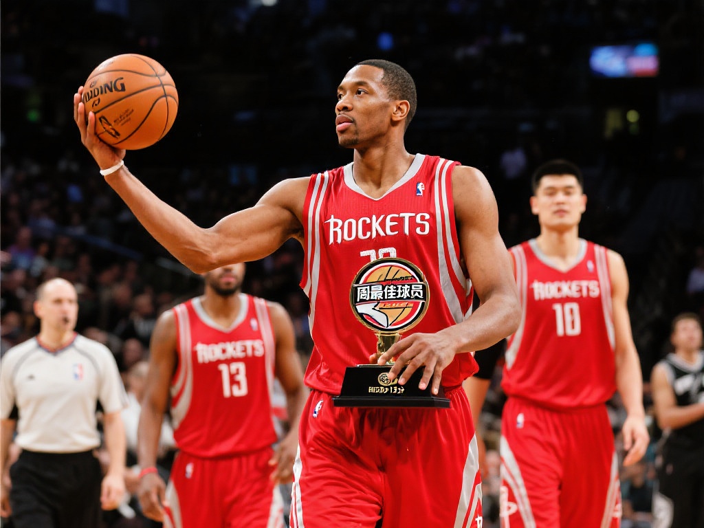 哈登24次领衔火箭队史周最佳，姚明第4